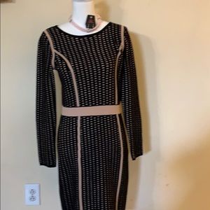 Calvin Klein pink and black sweater dress sz small
